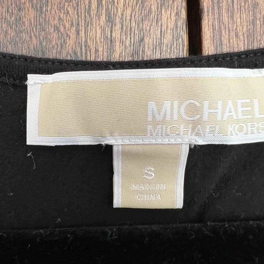 Michael Kors black cold shoulder top